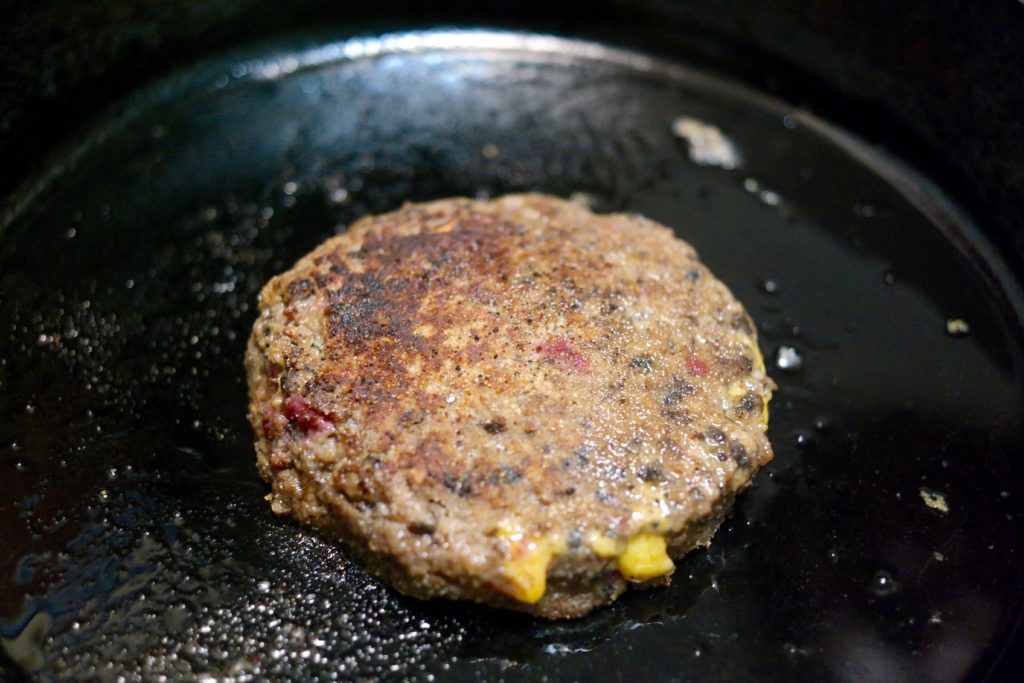 cooking burger